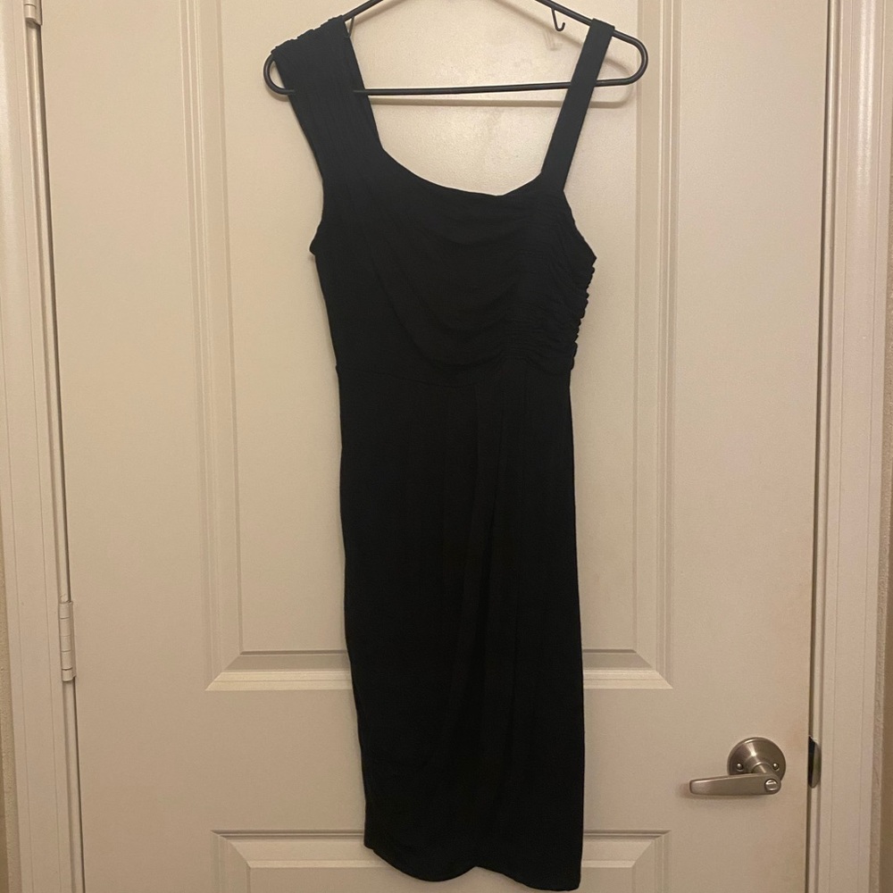 American Rag Black Faux Wrap Dress - Picture 2 of 7